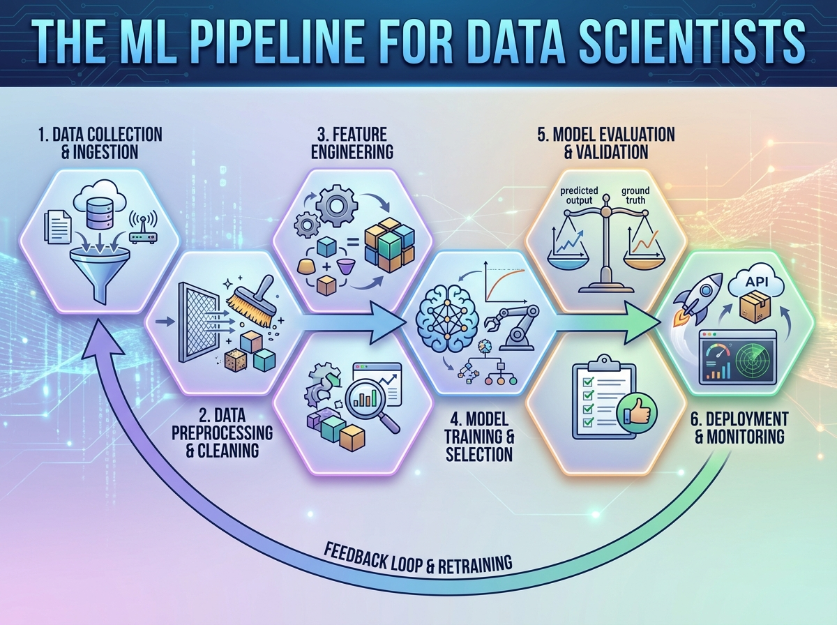Decorative image for The ML Pipeline for Data Scientists