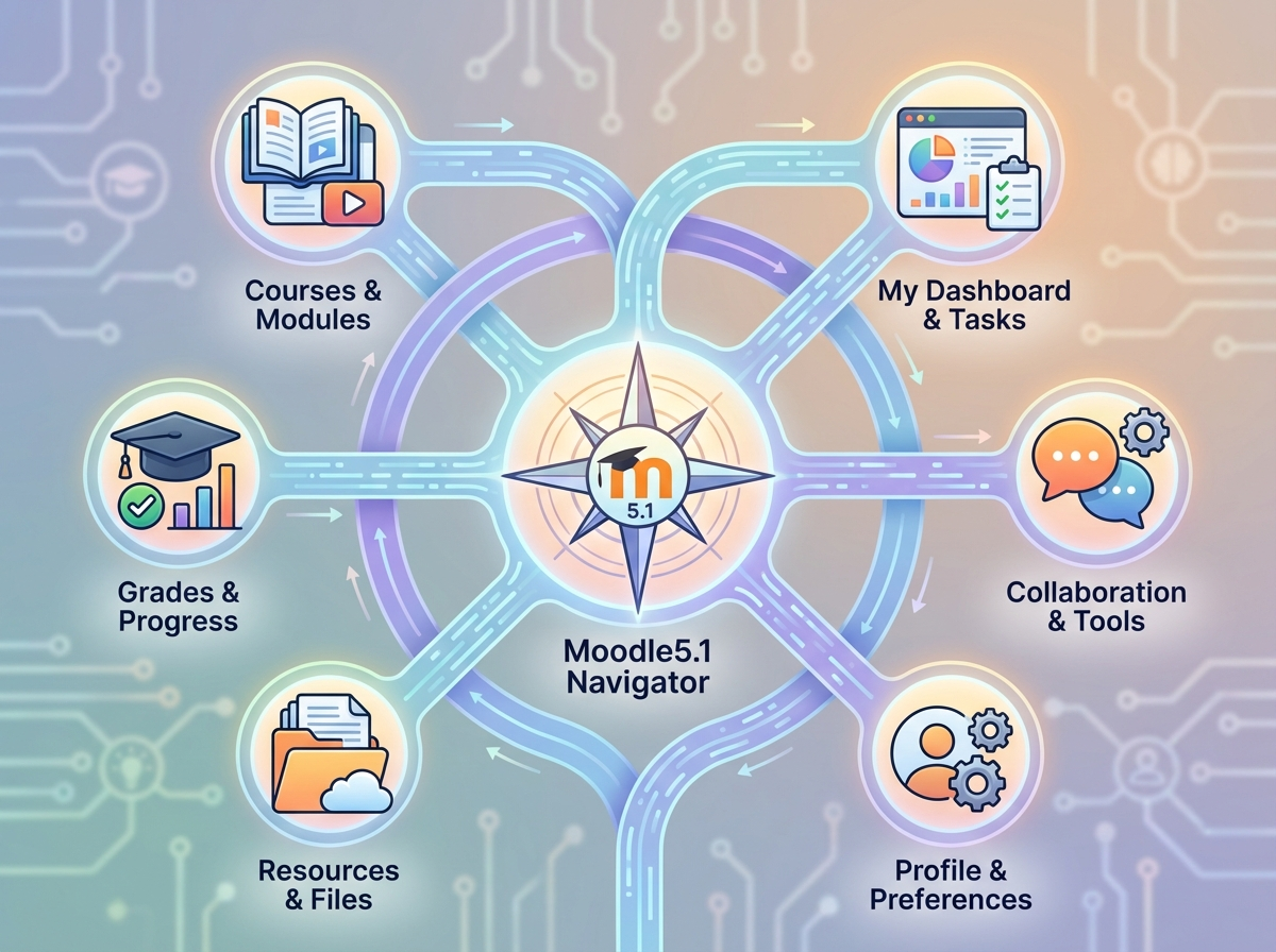 Decorative image for Navigating Moodle5.1 Features