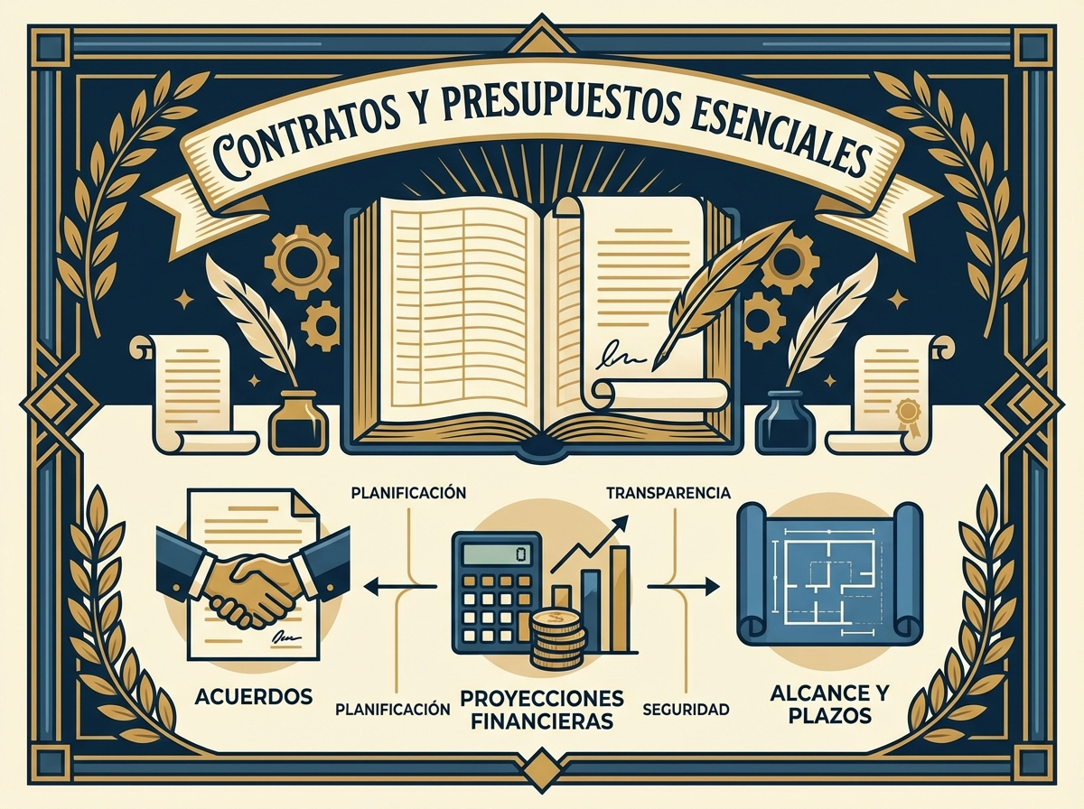 Decorative image for Contratos y presupuestos esenciales