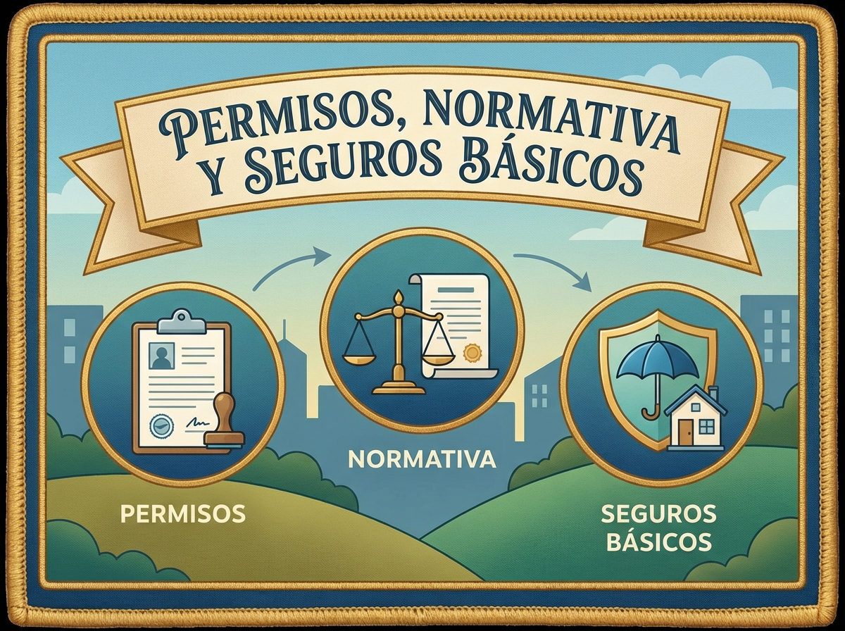 Decorative image for Permisos, normativa y seguros básicos