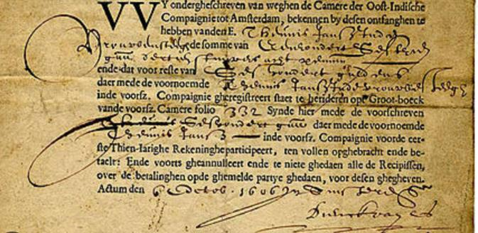 Historisch aandeelcertificaat als illustratie bij het onderwerp aandelen