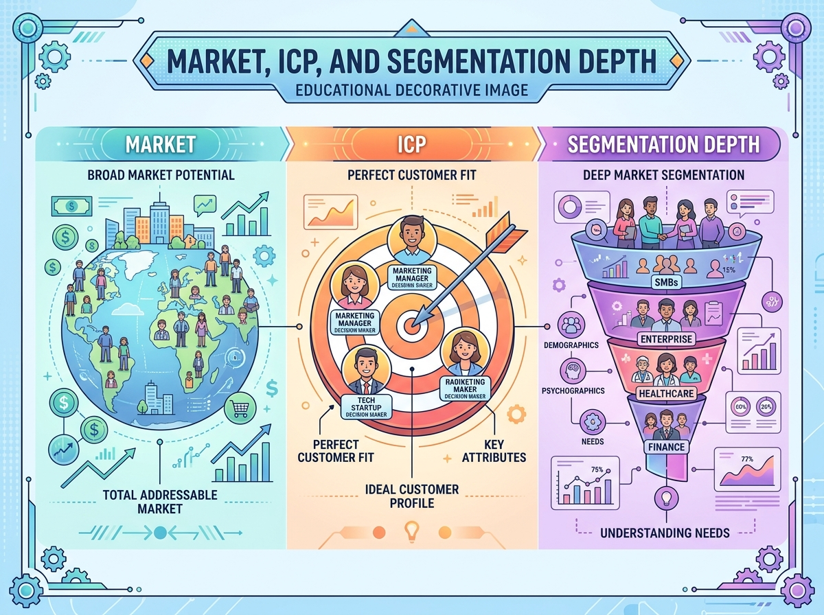 Decorative image for Market, ICP, and Segmentation Depth