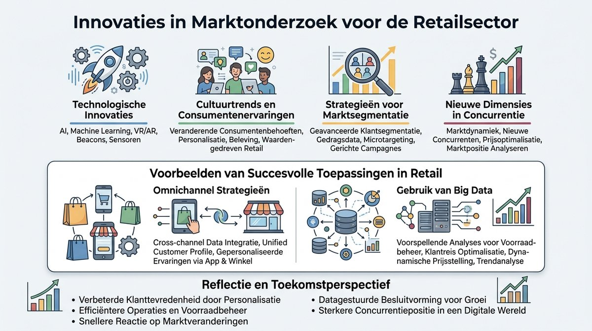 Infographic over innovatieve methoden in marktonderzoek voor de retailsector