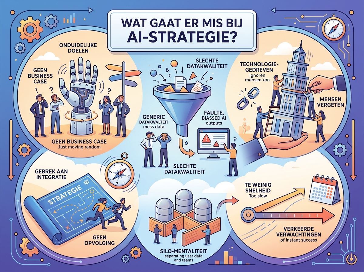 Decorative image for Wat gaat er mis bij AI-strategie?
