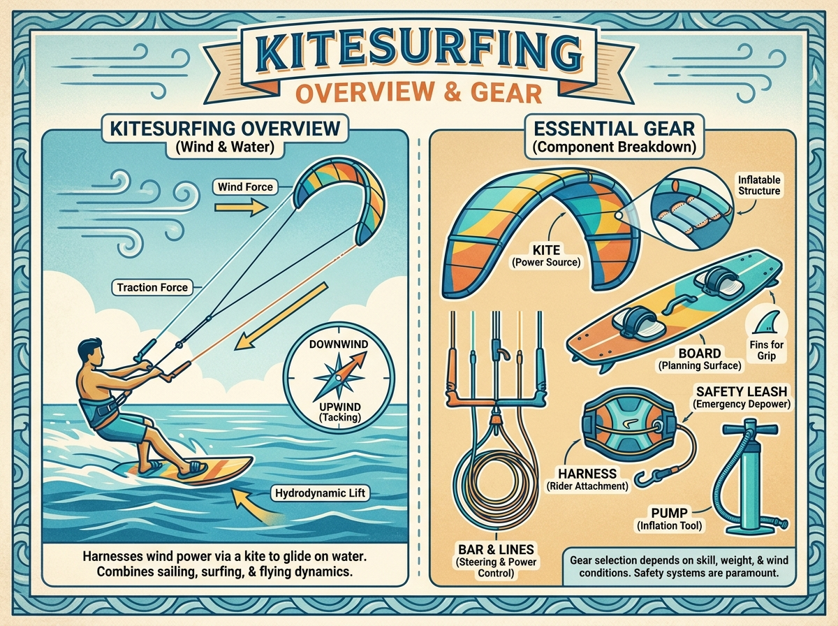 Decorative image for Kitesurfing Overview and Gear