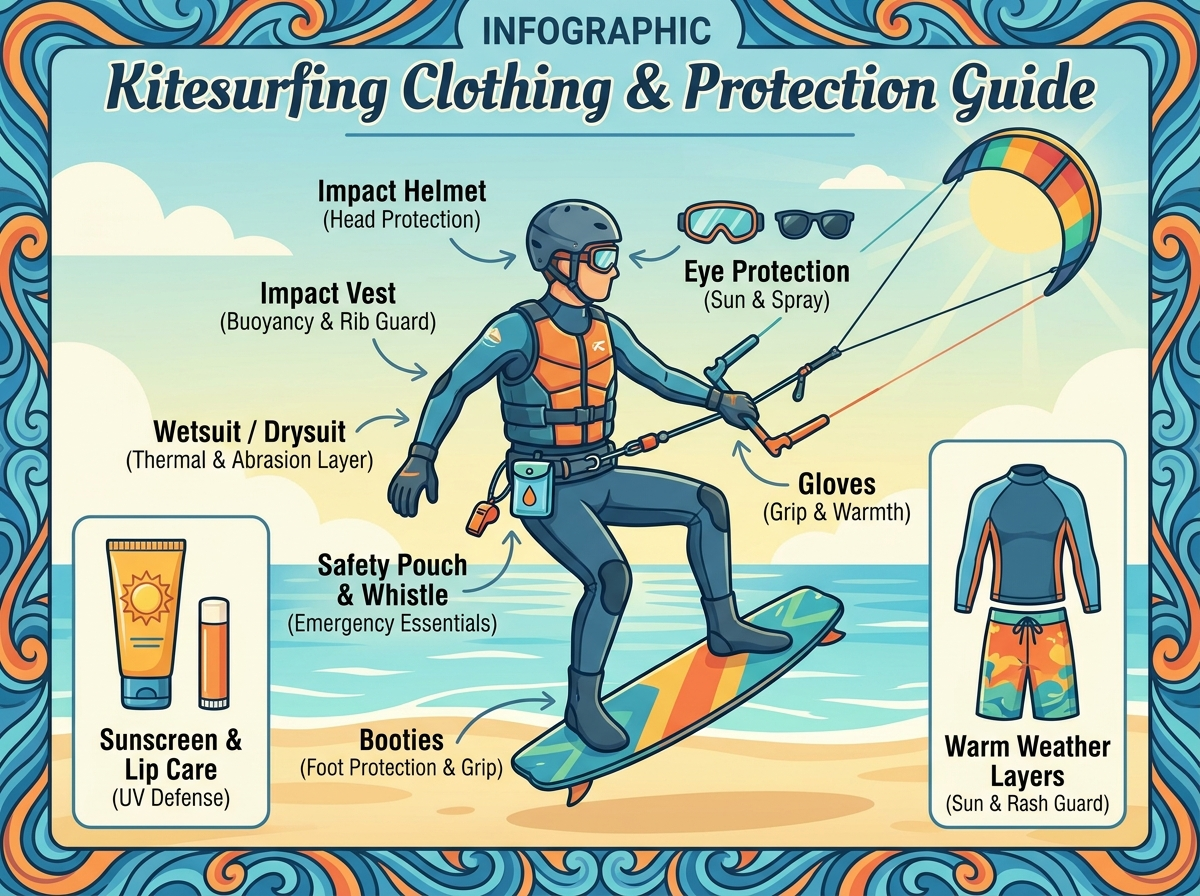 Decorative image for Kitesurfing Clothing and Protection