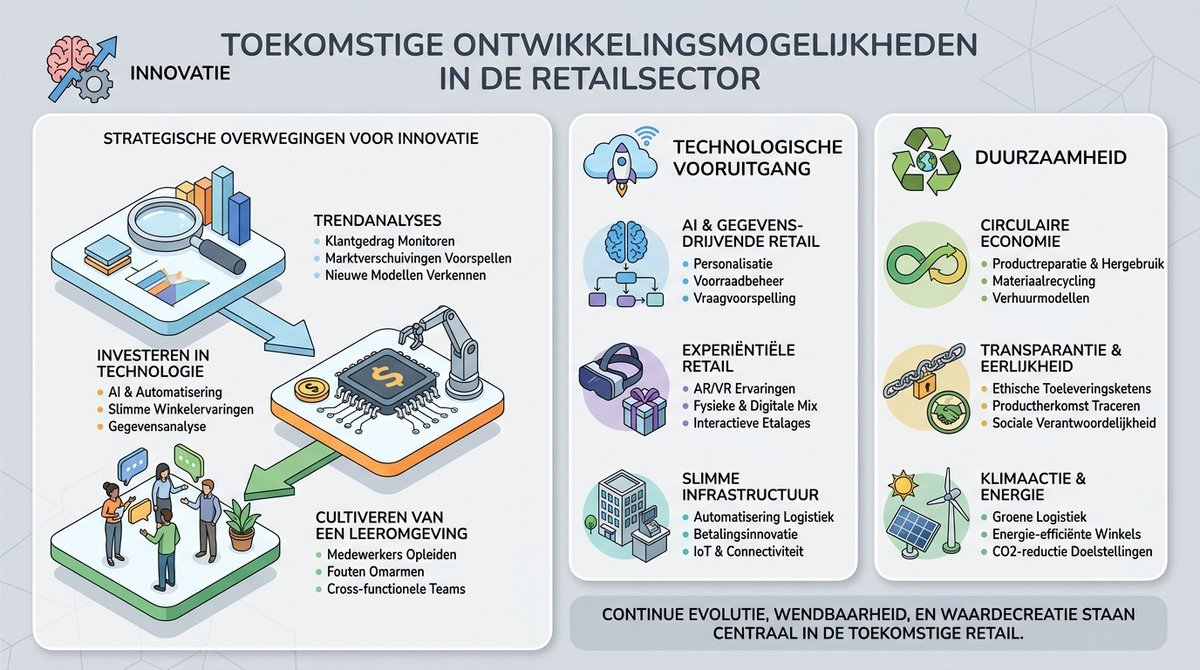 Infographic over strategieën en valkuilen in retailinnovatie