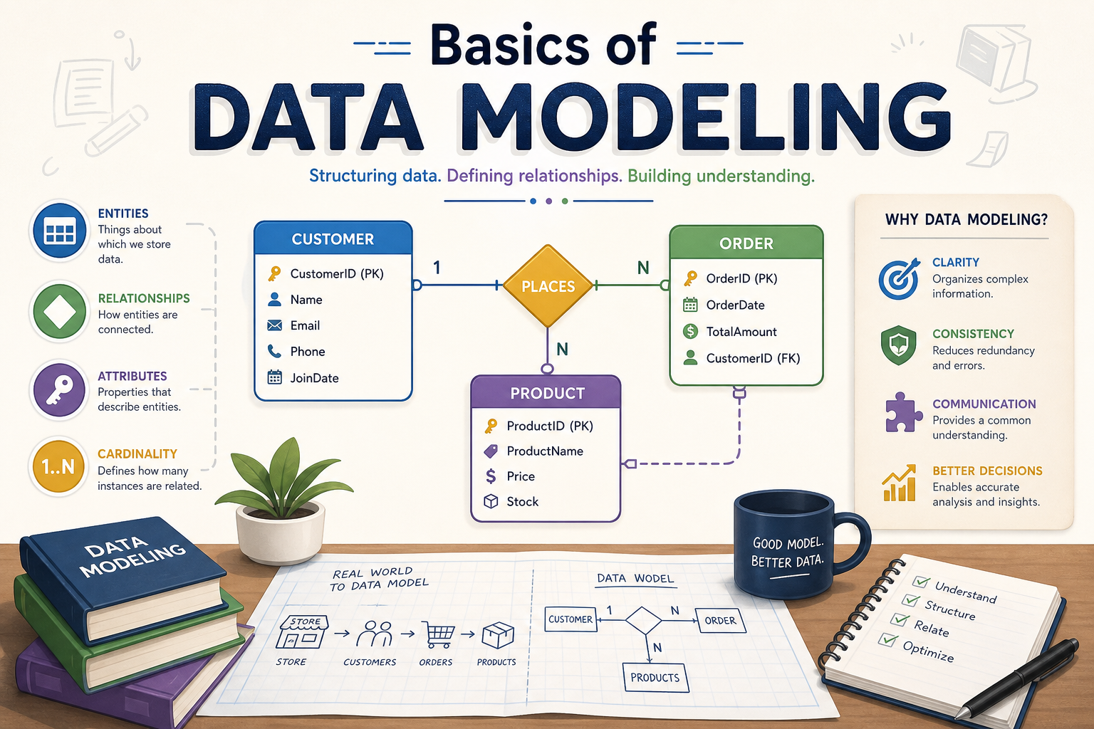 Decorative image for Basics of Data Modeling