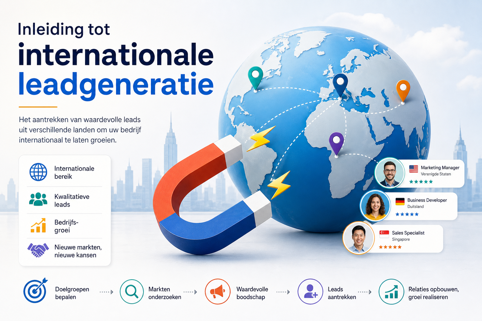 Decorative image for Inleiding tot internationale leadgeneratie