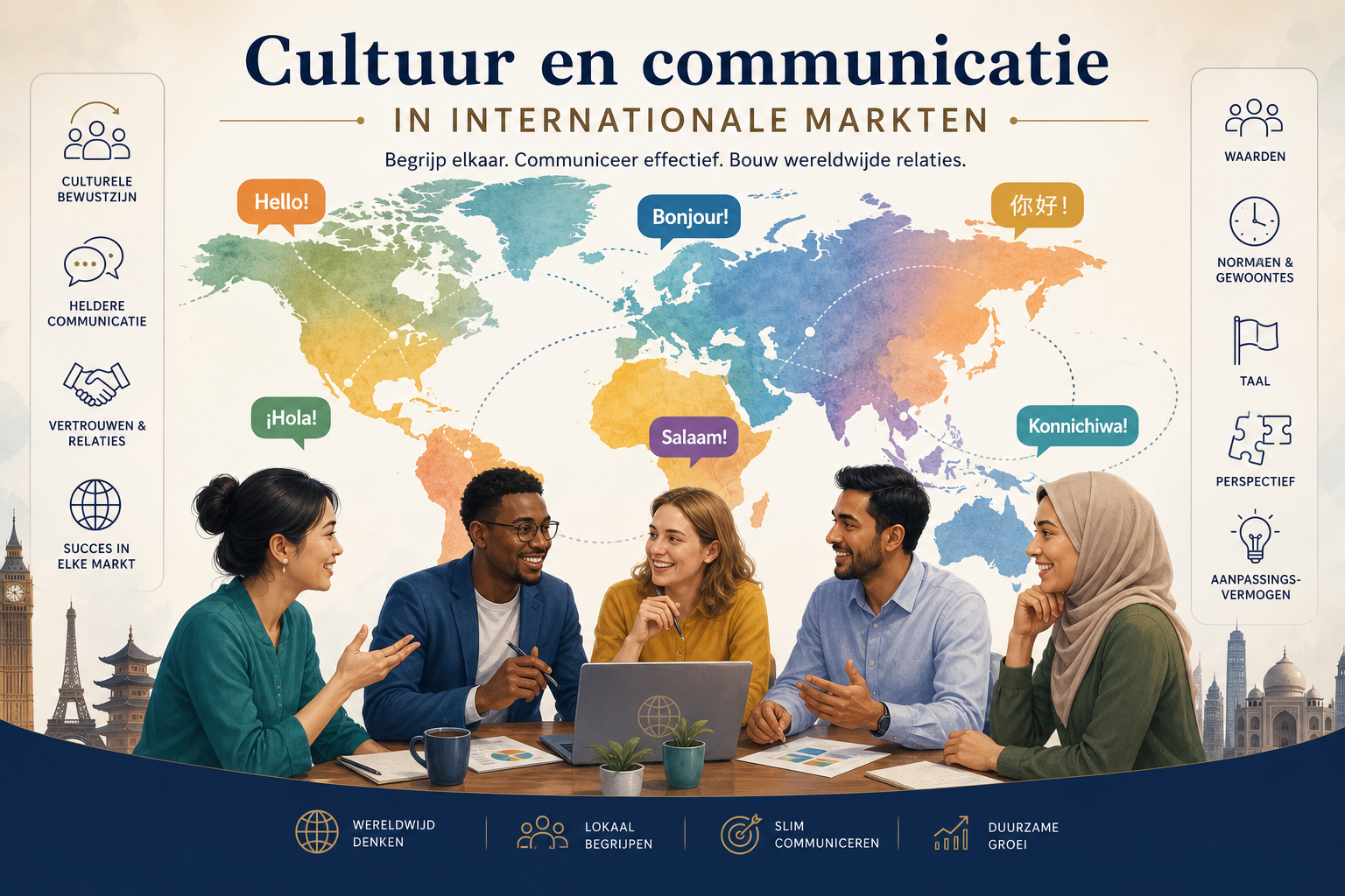 Decorative image for Cultuur en communicatie in internationale markten