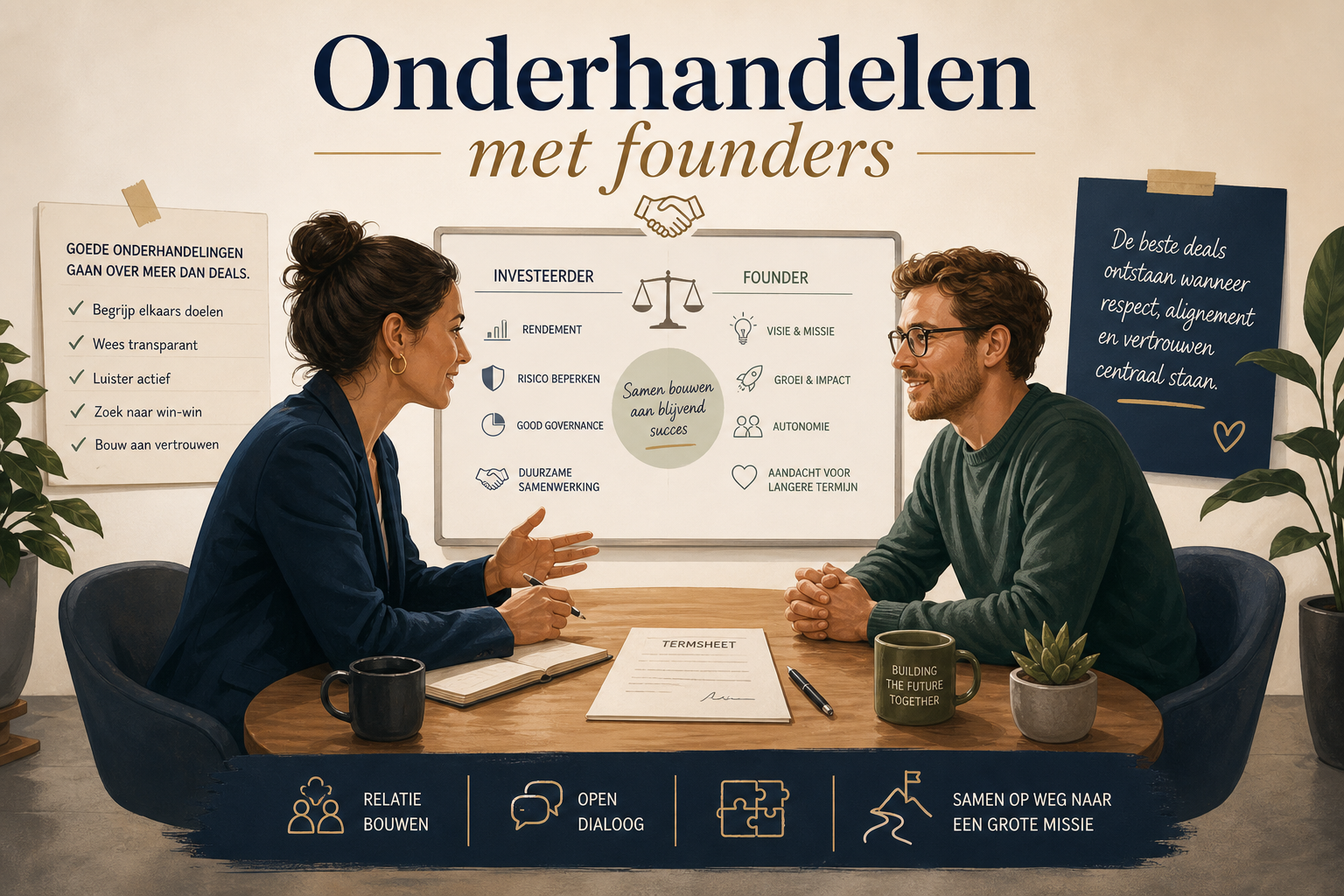Decorative image for Onderhandelen met founders