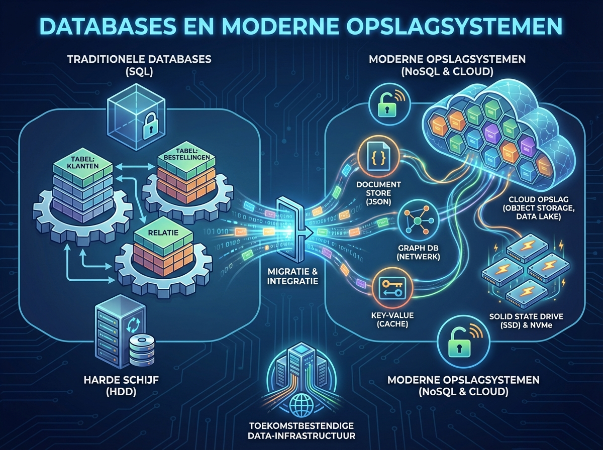 Decorative image for Databases en moderne opslagsystemen