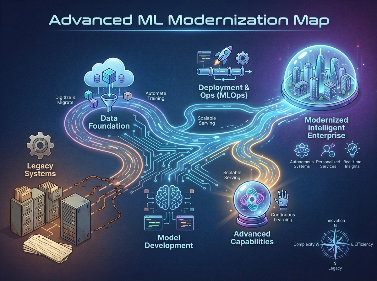 Decorative image for Advanced ML Modernization Map