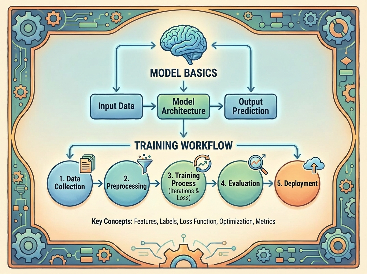 Decorative image for Model Basics and Training Workflow
